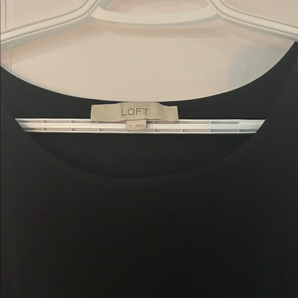 LOFT Classic Black Midi Dress - Picture 2 of 2